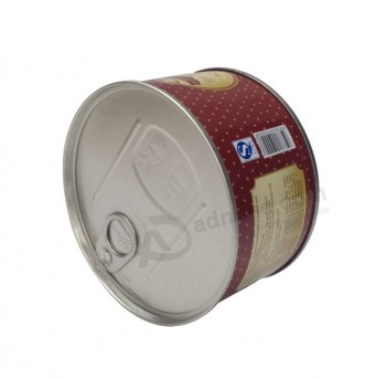 Lata redonda de melazaS de tabaco con porcelana china de fácil apertura (Fv-042722)