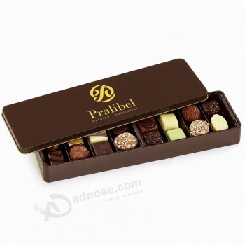 Boîte rectanGulaire en chocolat avec couvercle Séparé 