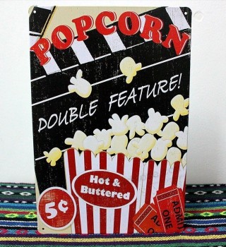 Popcorn Tin Metal Posters/Signs Custom 