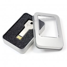 USB Flash Disk Tin Box with PVC Window Custom