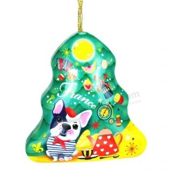 Christmas Tree Tin Box Custom 