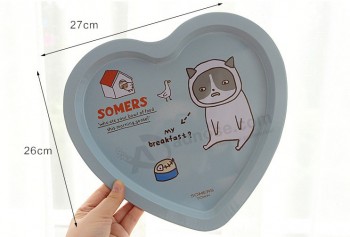 心形食品锡托盘定制 