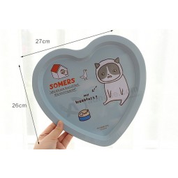 Heart Shape Food Tin Tray Custom 