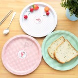 Round Serving Metal Tin Tray for Food and Fruit Custom 