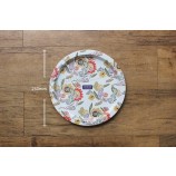 Runde ESSen Metall Zinn Tablett Brauch