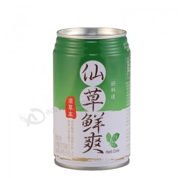 Custom 320ml Easy Open Tin Cans for Herb Drink