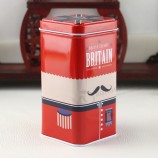 Black Tea Metal Tin Square