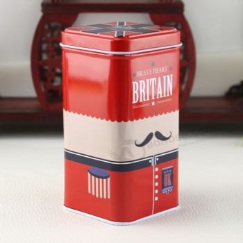 Black Tea Metal Tin Square