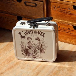 Wholesale Small Tin Suitcase with Handle and Lock