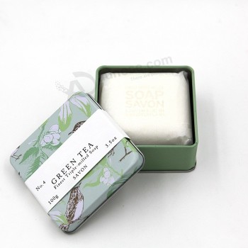 3D Embossed Square Tin Can for 3.5oz Luxury Soaps