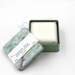 3D lata de eStanho quadrado em relevo para 3.5Oz SaboneteS de luxo