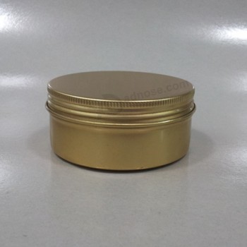 150Ml lata de alumínio metal dourado com tampa de roSca