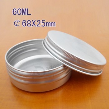 60Caja redonda de aluminio de ml con tapa de roSca