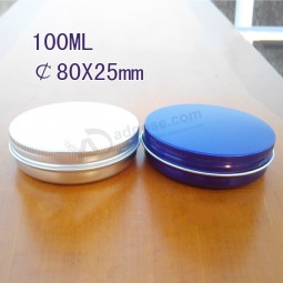 100ml Aluminum Screw Cap Tin Cans for Cosmetics