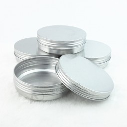 Silver 100ml Cosmetic Tin Cans Aluminum Jars