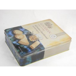 Wedding Rectangular Metal Tin for Biscuits (FV-050839)