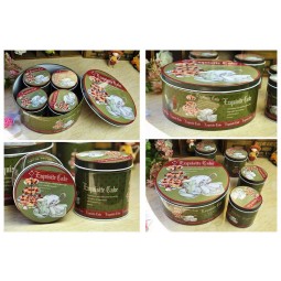 пять-Piece set коробка олова для печенья шоколада печенья арахиса