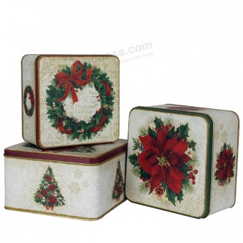 Christmas Tin Cans Used for Confectionary Supplier