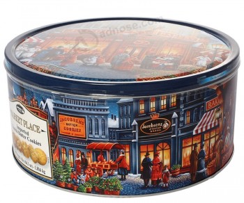 Wholesale Food Grade Metal Tin Box of Biscuit Cookies
