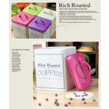 Coffee and Sugar Metal Box Storage Tins