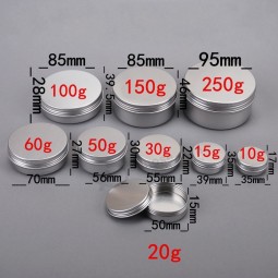 Runde Dose Einluminium CremeObenf Blechdose MetEinllbehälter