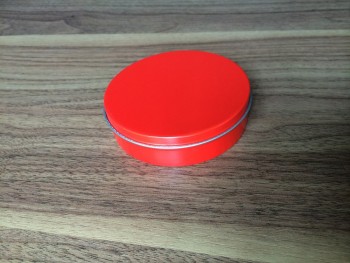 75ml Round Tin Cans Red Mini Small