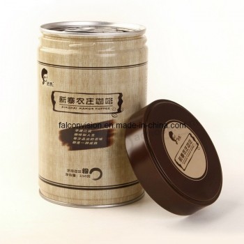 Easy Open Tin Can for Packaging Coffee with Plastic Cap