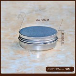 50g Aluminum Cans Cosmetic Tins Cream Jars Wholesale