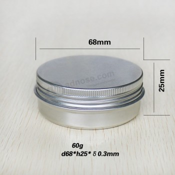 批发60G螺旋铝锡罐，用于膏霜，润唇膏，发蜡，蜡烛，香料