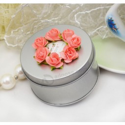 VentA Al por mA年or bodA redondA cAjA de lAtA de plAtA (Fv-050802)