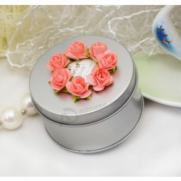 Wholesale Wedding Round Tin Box Silver (FV-050802)