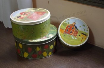 Scandinavian Style Set of Three Candy Storage Gift Tin Boxes Wholesale