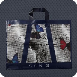 定制高-末端塑料软环手柄袋，底部三角形
