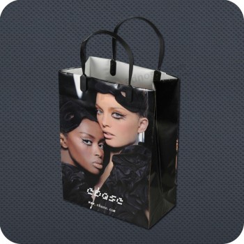 Customized high-end Plastic Shopping Bags with Clip Handle
