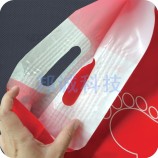 Customized high-end Colorful Plastic Patch Handle Gift Bag