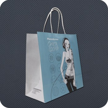 Customized high-end Printed Fashion Paper Carrier Bag with Twist Handle
