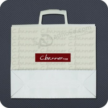 Customized high-end Printed Plastic Clip Handle Shopping Bag