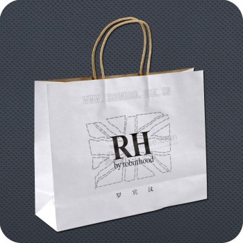 Customized high-end Printed Retail Kraft Paper Bag for Garments