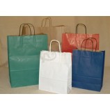 Wholesale Customized high-end Premium Colorful Kraft Paper Shopping Bag