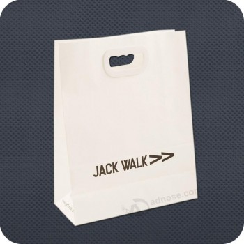 Wholesale Customized high-end Printed Paper Carrier Bag with Die Cut Handle and your logo