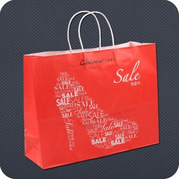 Wholesale customized high quality Printed Luxury Kraft Paper Bag with your logo