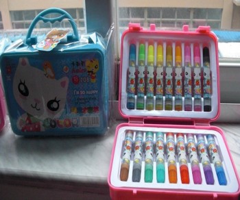 공장 직접 판매는 고품질 oem 디자인 18의 색깔 아이들의 수채화 물감을 주문을 받아서 만들었다