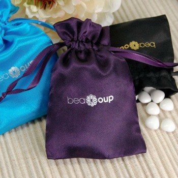 Factory direct sale customized high quality Satin Gift Pouch