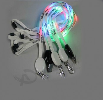 2017 Factory direct sale customized high quality New Fashion Colorful LED Lanyard
