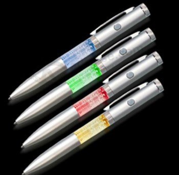 工場直接販売高品質の新しいデザインのノベルティ繊細なledペンをカスタマイズしました