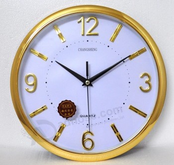 卸売カスタマイズされた高品質のOEMデザインの金めっきの壁時計