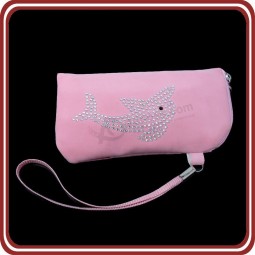 OEM Pink Velvet Mobile Phone Pouch Wholesale
