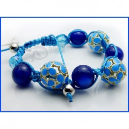 2017 Wholesale customized top quality New Style Blue Beaded Bracelet
