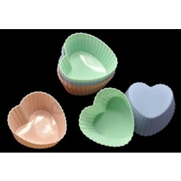 GroßHEinnd.els kundengebundenes hochwertiges Herz-Form 100% Essen-Silikon Kuchenform