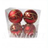 Wholesale customized top quality Glowing Plastic Christmas Ball for Sale